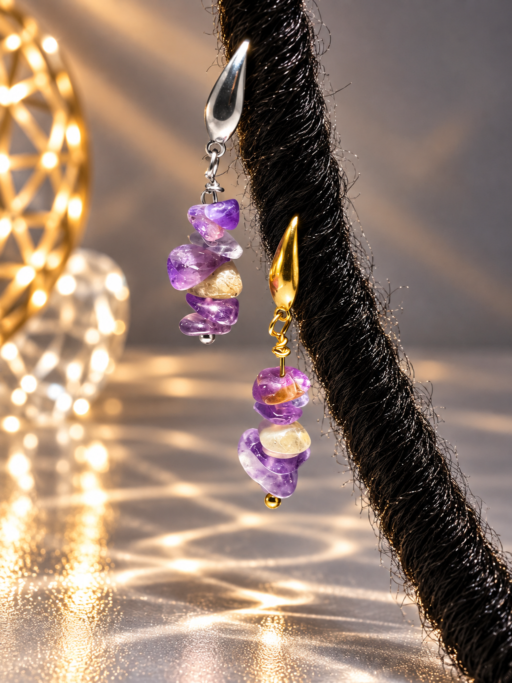 Amethyst Loc Charms