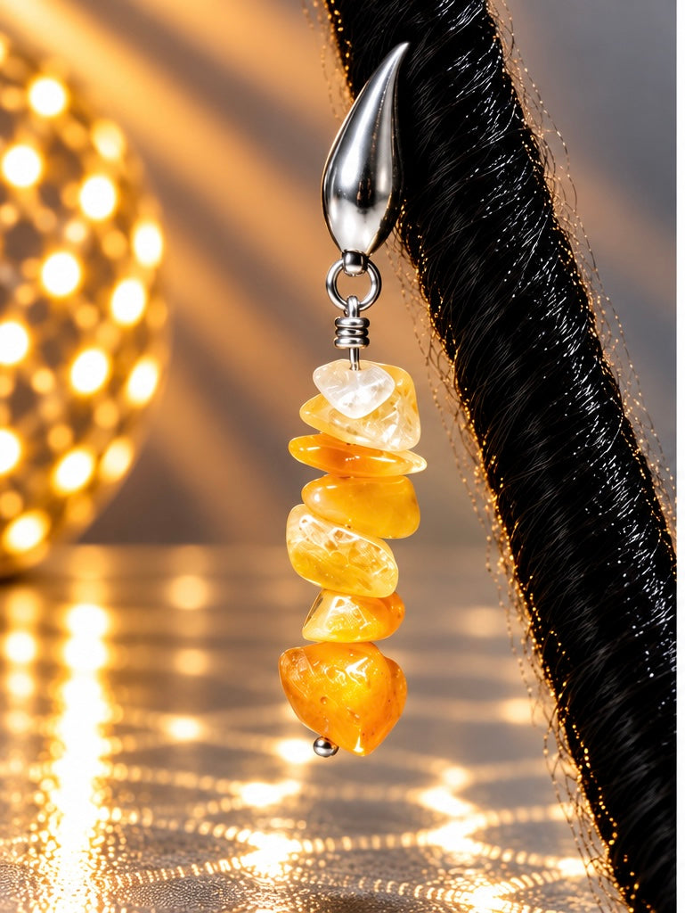 Yellow Jasper Loc Charms