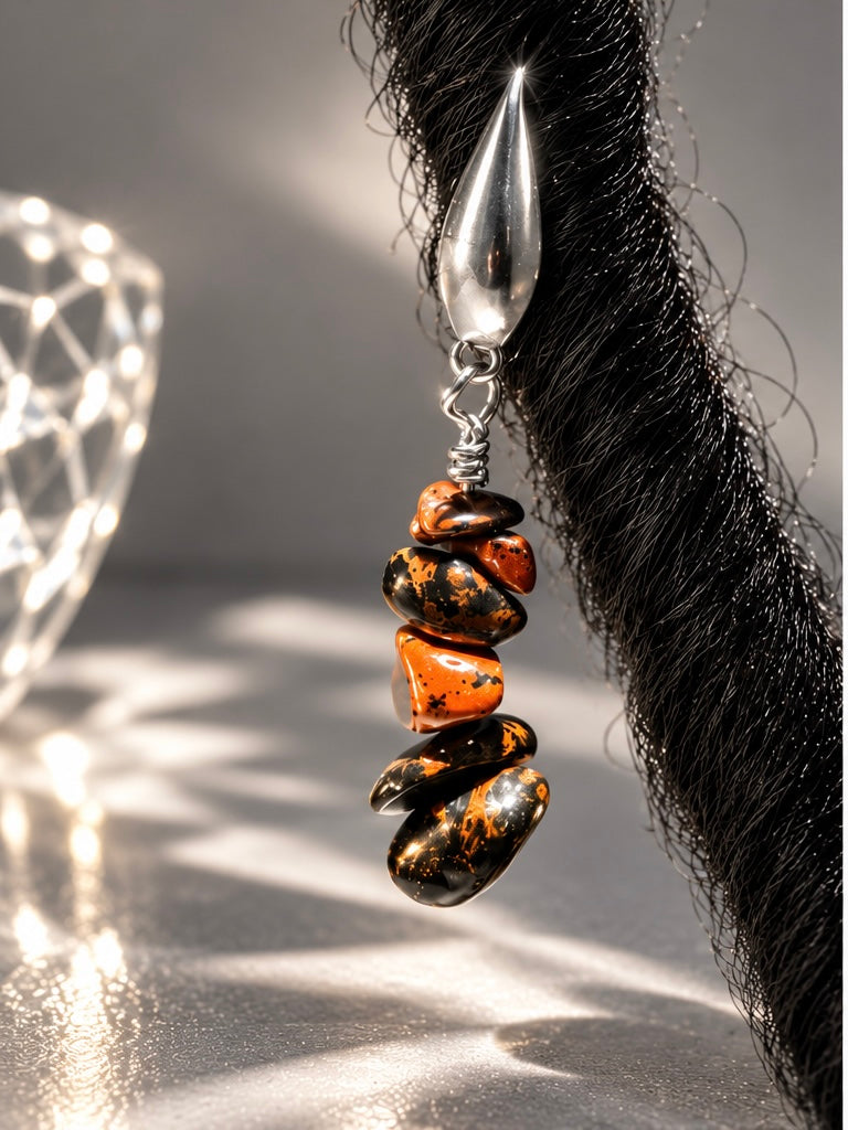 Mahogany Obsidian Loc Charm