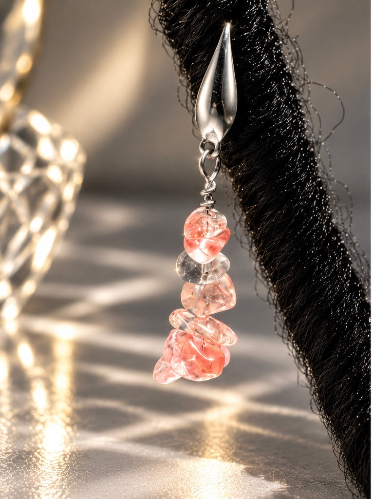 Strawberry Quartz Loc Charm