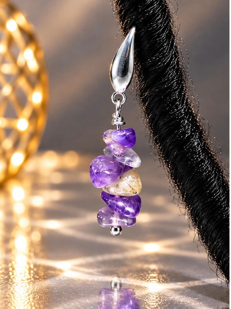 Amethyst Loc Charms