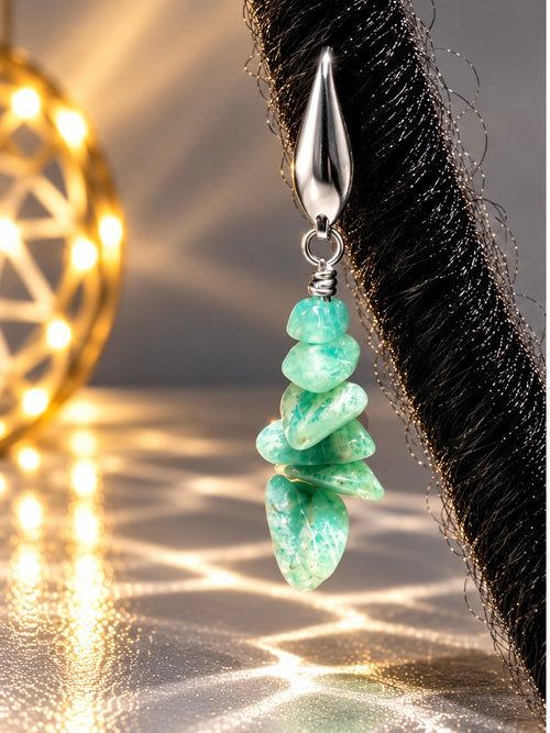 Amazonite Loc Charms