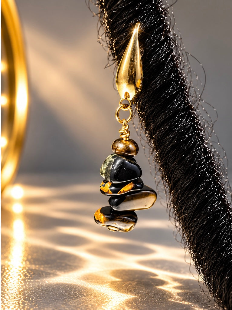 Tiger Eye Loc Charm