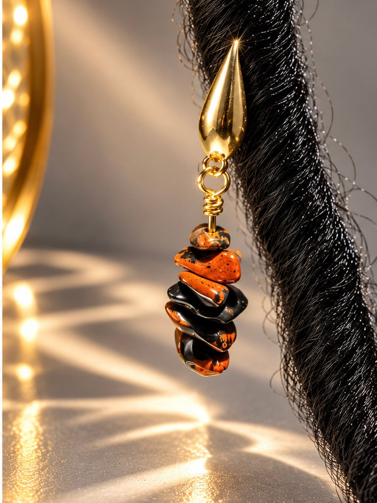 Mahogany Obsidian Loc Charm