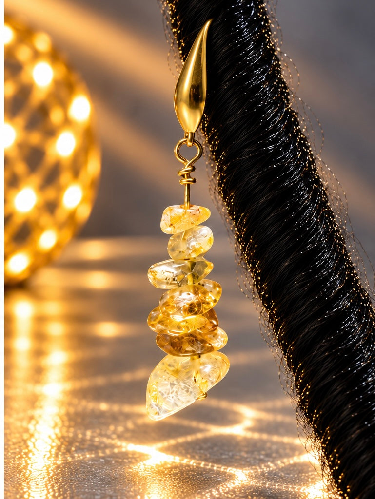 Citrine Loc Charms