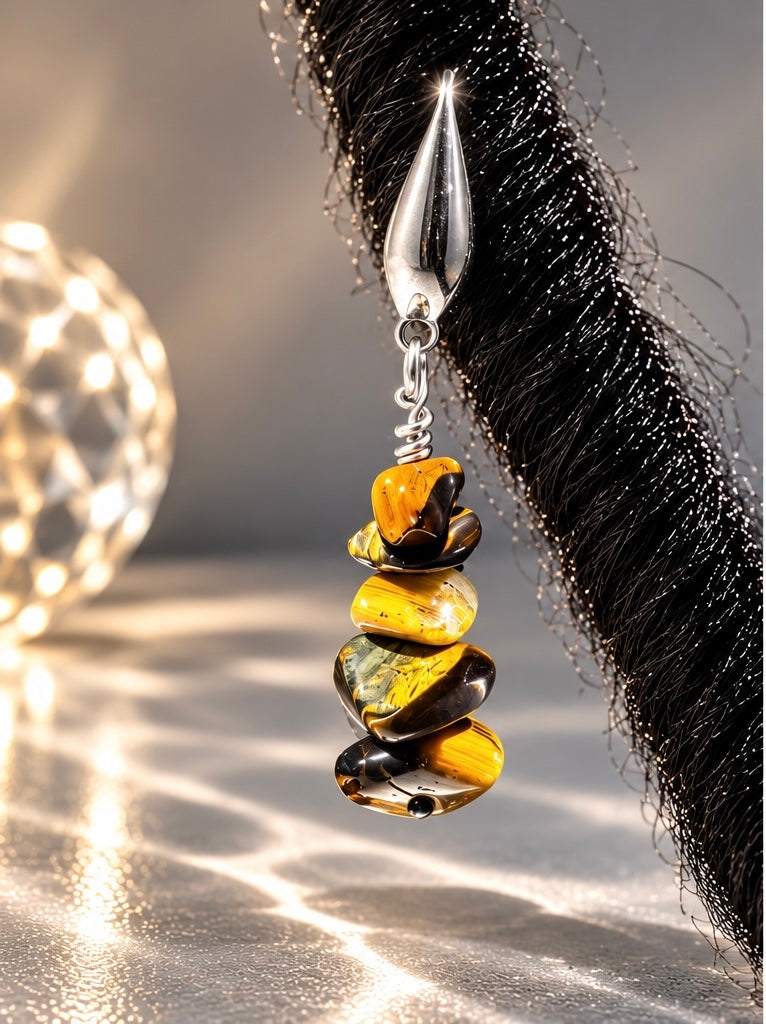 Tiger Eye Loc Charm