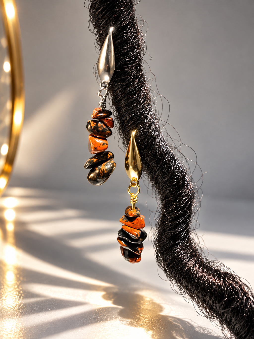 Mahogany Obsidian Loc Charm