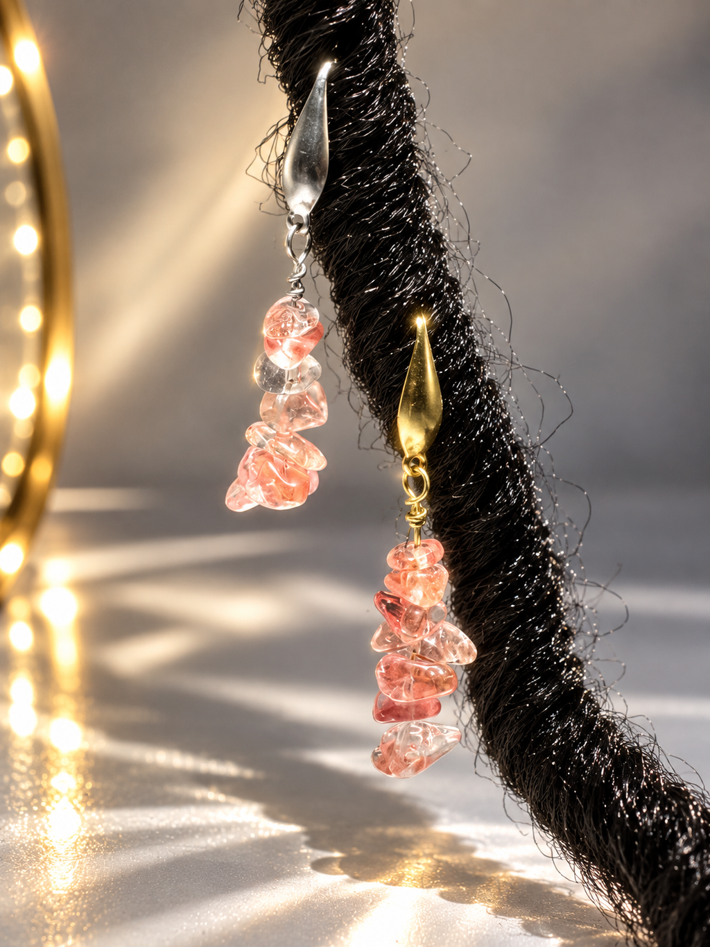 Strawberry Quartz Loc Charm
