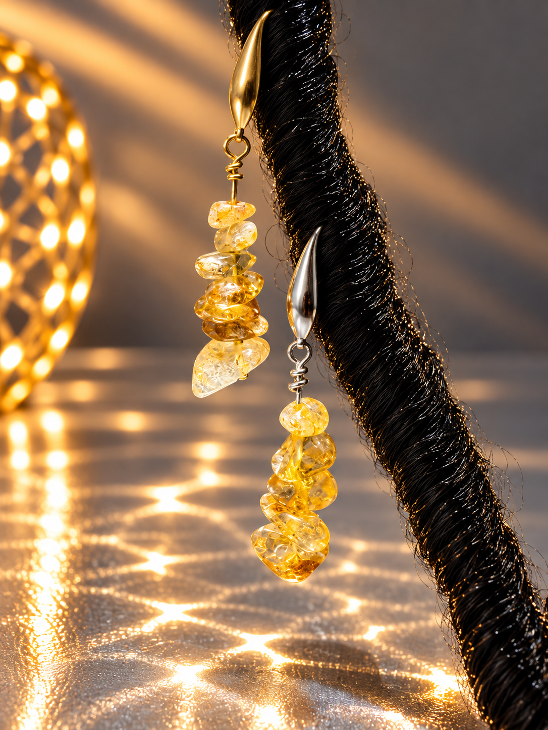 Citrine Loc Charms
