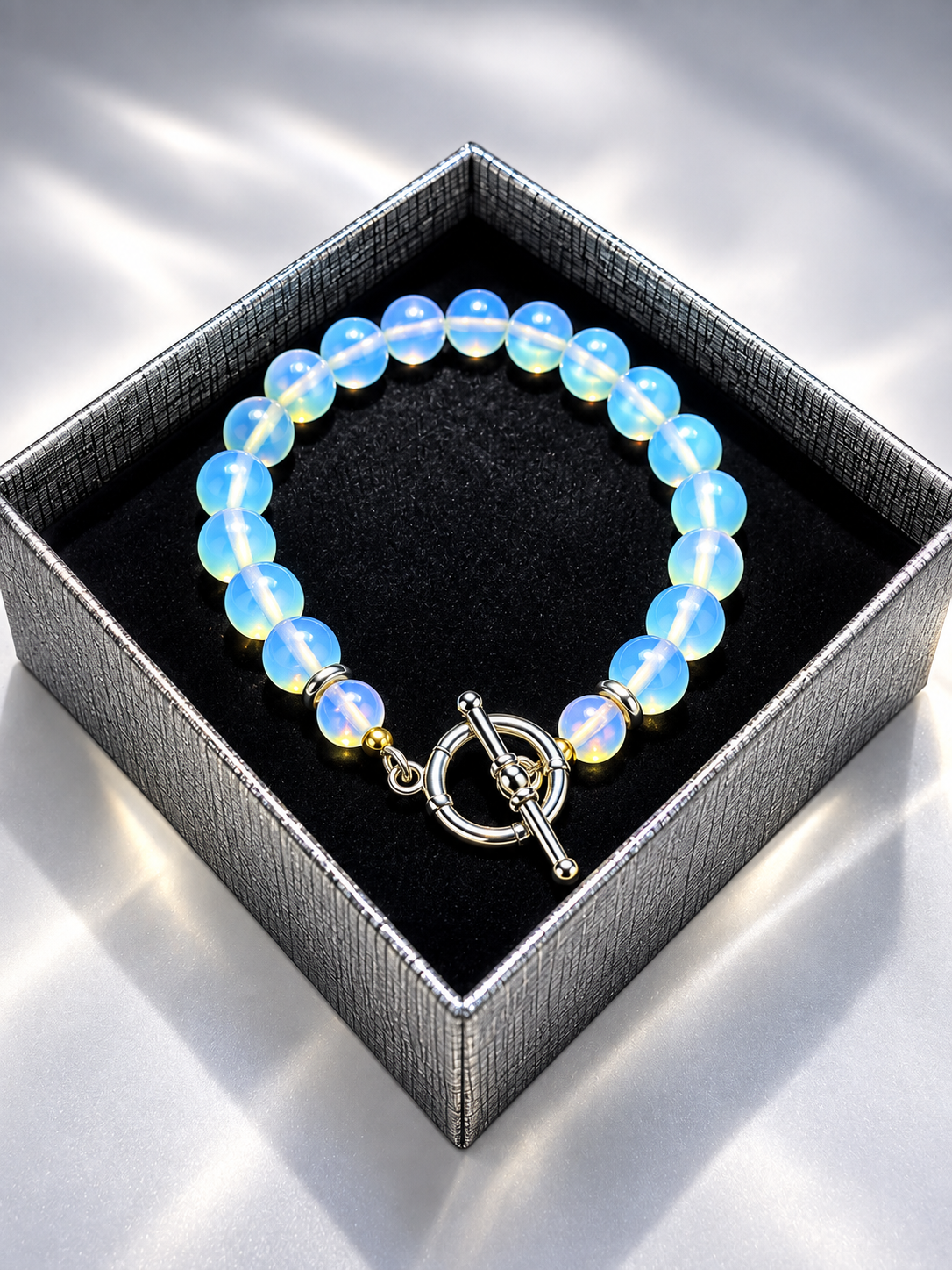 Opal Bracelet with Silver Accents