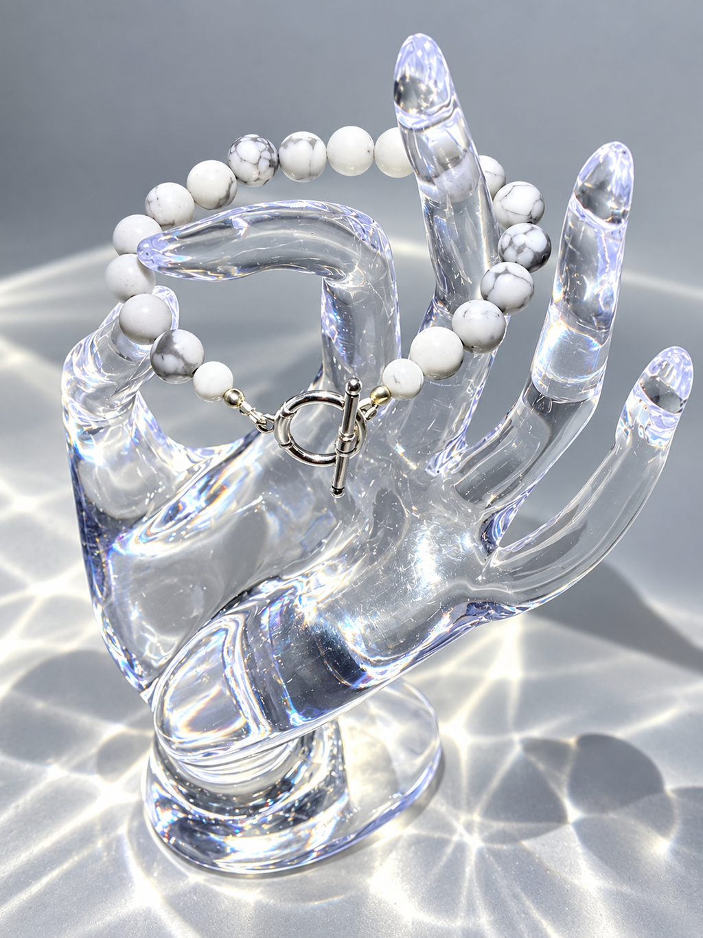 Howlite with Silver Accents