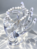 Howlite with Silver Accents