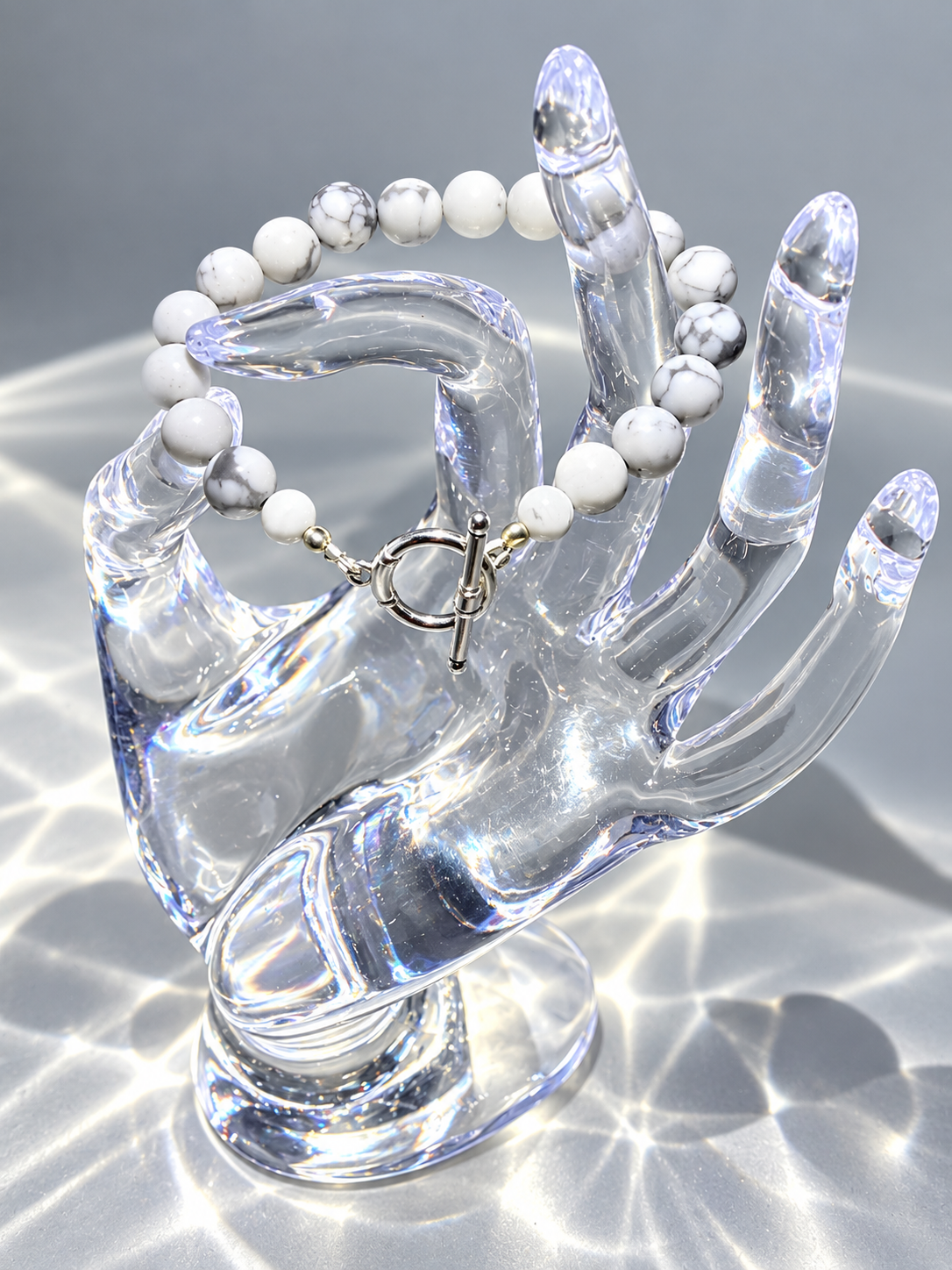 Howlite with Silver Accents