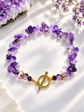 Amethyst Crystals Chip Bracelet