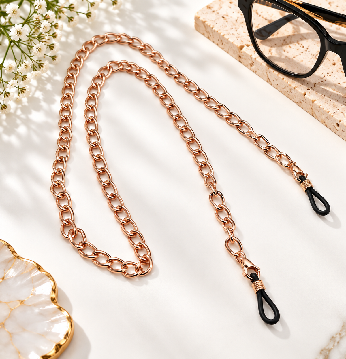 Rose Gold Eyewear Chains