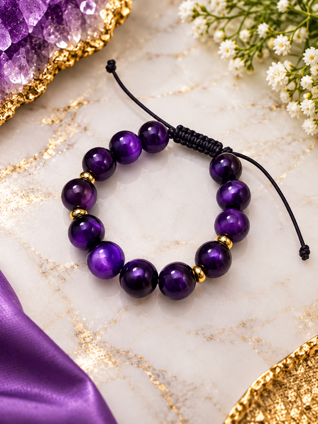 Purple Tiger Eye Bracelet
